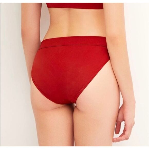Else Mare High Waist Bikini Swim Bottoms Paprika Red Women’s Size 6 Beach Summer - Picture 9 of 9